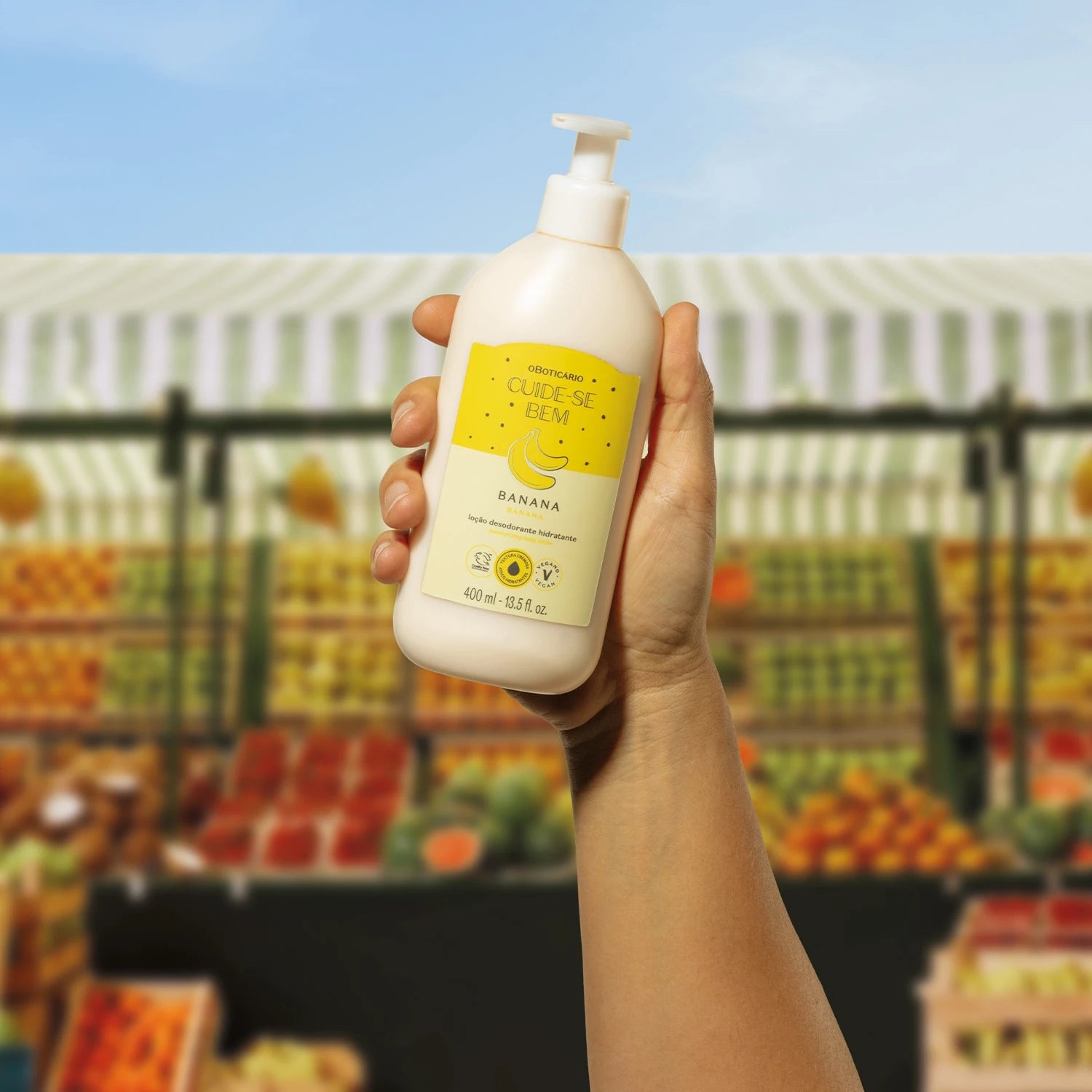 Cuide-Se Bem Feira Banana O Boticário - Loção Desodorante Hidratante 400Ml