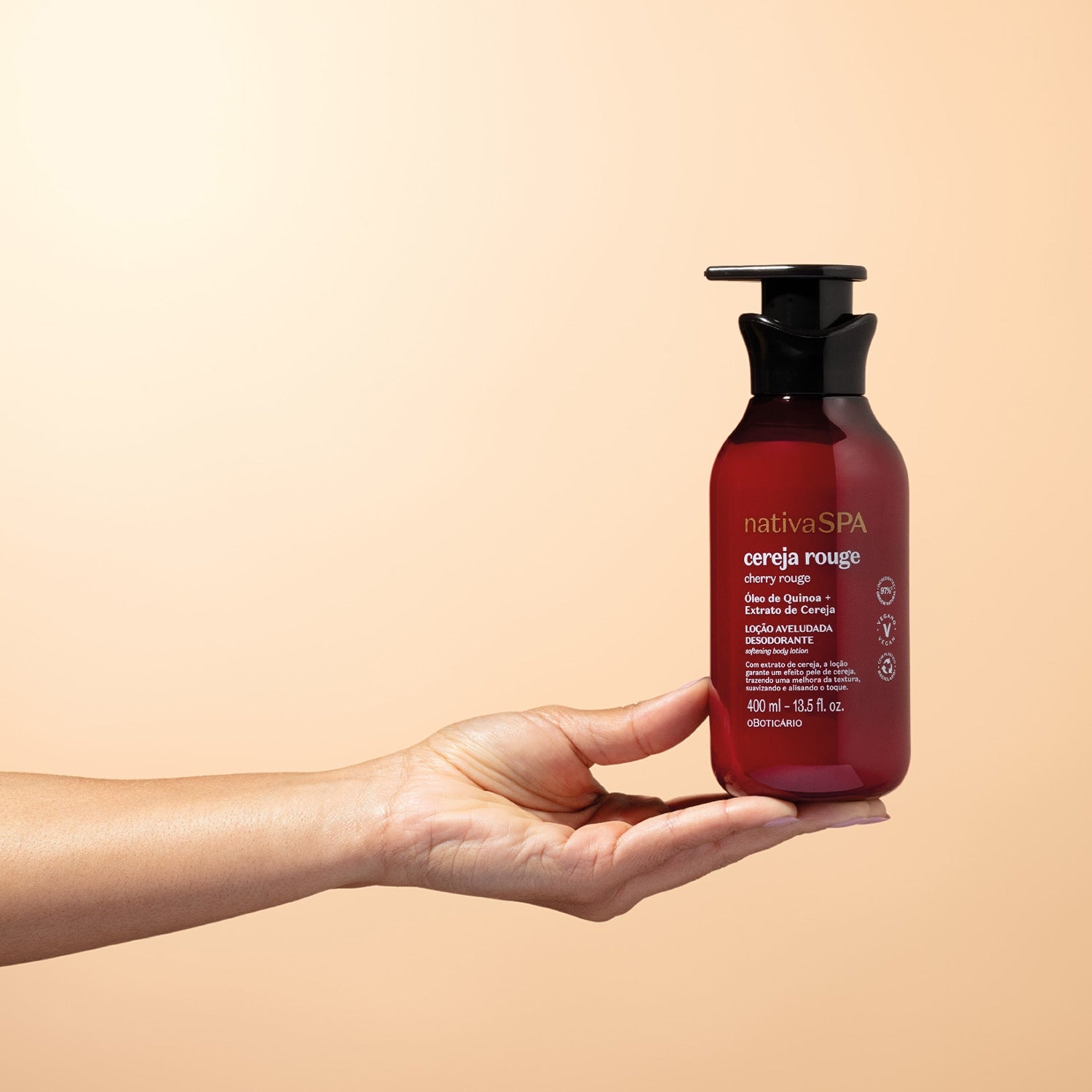 Loção Aveludada Desodorante Corporal Nativa Spa Cereja Rouge 400Ml