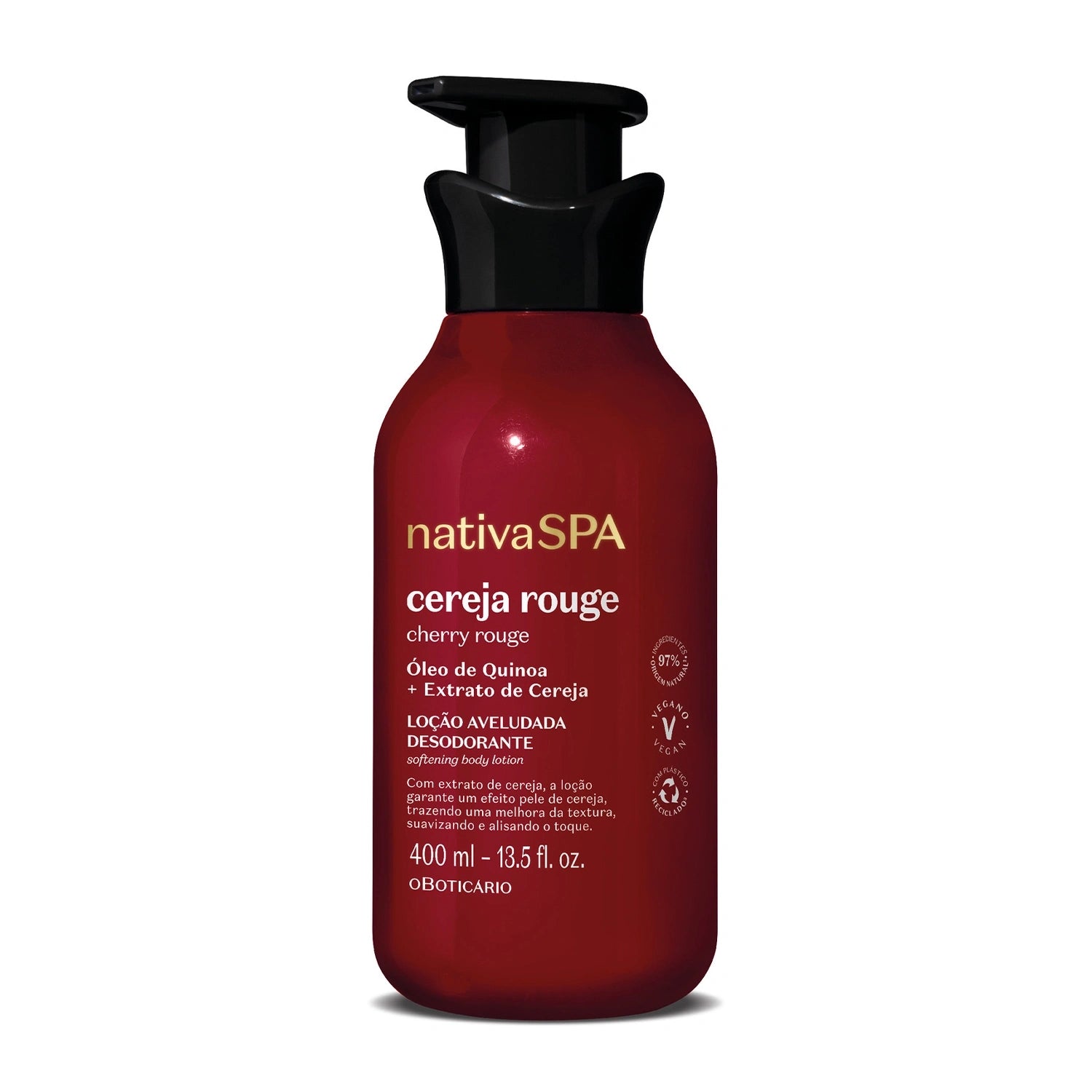 Loção Aveludada Desodorante Corporal Nativa Spa Cereja Rouge 400Ml